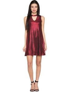 Sparkly Red Mini Dress with Tie Back
