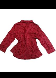 CLEARANCE SALE!💗Red Polka Dot Button-Up Shir