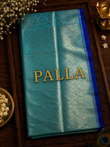 Beautiful Teal Mashru Silk Saree