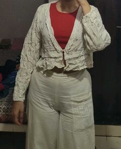 Sheer Floral Print Kimono Jacket