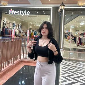 Stylish Black Cropped Top