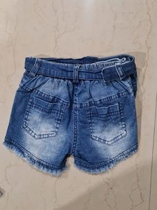 Blue Girls Shorts- 9-18m