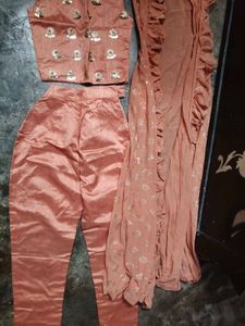 Elegant Peach Kurta Set with Dupatta