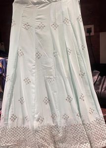 light blue lehanga and choli