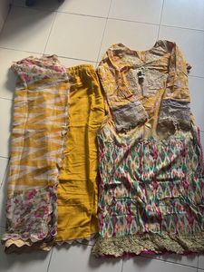 Pakistani yellow kurta set