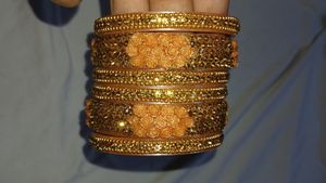 New Bangles Set Peach Colour