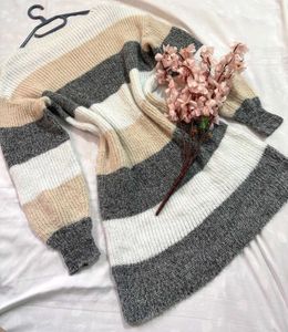 Pinterest Striped Knit Sweater Dress