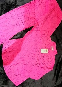 Chic Pink Eyelet Co-ord Set