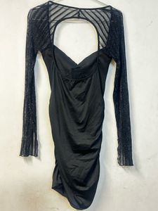 Black backless Mini Dress