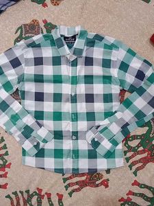 Women's Green & White Checkered Shirt