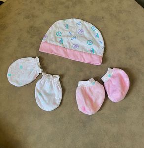 Baby Hat and Mittens Set