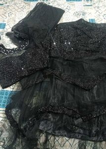 Stunning Black Sequined Lehenga Choli