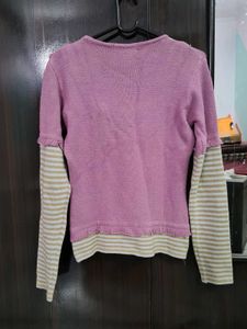 Lavender Layered Ruffle Pullover