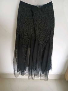 Elegant Black Lace Skirt