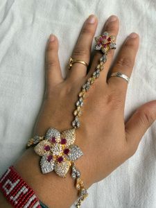 Exquisite Flower Hand Harness Ring