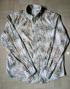 Men's Tropical Print Long Sleeve Shirt