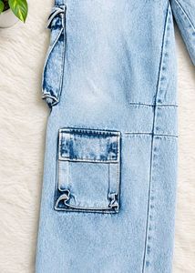 Light Wash Cargo Jeans