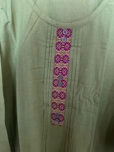 Green Cotton Kurta