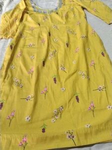 Brown Floral Print Kurta