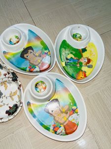 Kids Cartoon Divided Plates