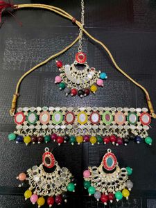 Colorful Kundan Jewelry Set