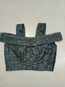 Black Fancy Princes Cut  Blouse Small Size