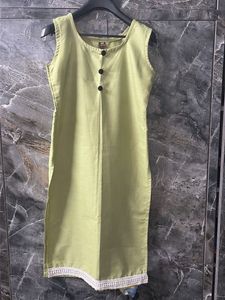 Light Green Sleeveless Kurti 💚