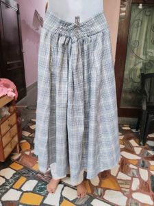 NET Ladies High-Waisted Plaid Maxi Skirt