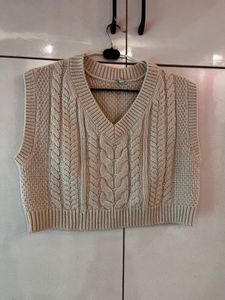 Chunky Knit V-Neck Sweater Vest