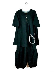 Black Kurta Set For Women's