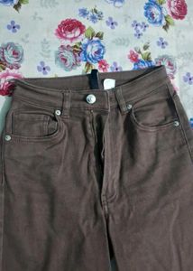 Brown Wide Leg Jeans