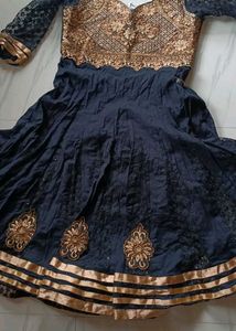 Elegant Black & Gold Anarkali