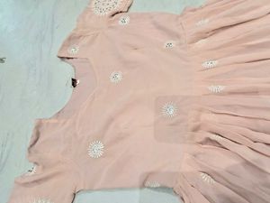Elegant Peach Anarkali Suit with Dupatta