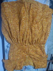 Yellow Printed Kurta