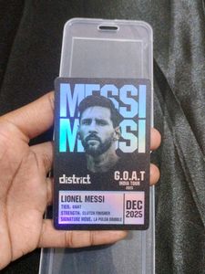 Rare Lionel Messi GOAT India Tour Metal Card