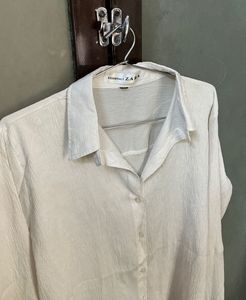 Women’s White Textured Shirt