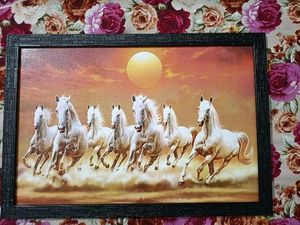 7 Horse Photo Frame Size 12"-8" Inches
