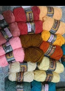 Assorted Yarn Skeins for Crafting