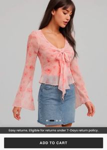 LittleBox Floral Flare Sleeve Top