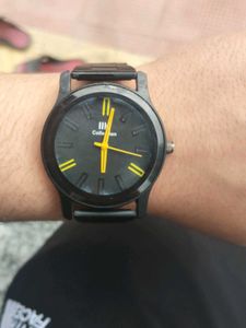 Classic Black Watch with Yellow Accents