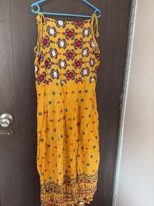 Boho Print Yellow Maxi Dress