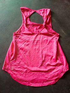 Pink Athletic Shorts and puma tank top set