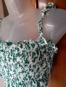 Floral Smocked Crop Top