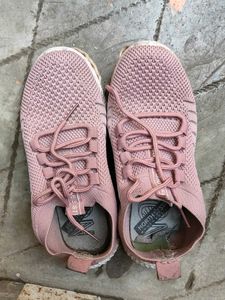 Pink Lace-Up Sneakers