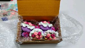Crocheted Flower Bag Charms (Set of 1)