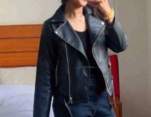 Black Faux Leather Biker Jacket🖤