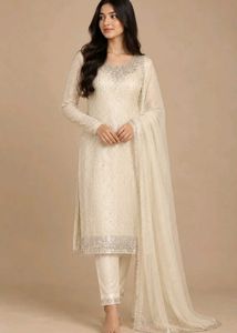 Elegant Cream Kurta Set