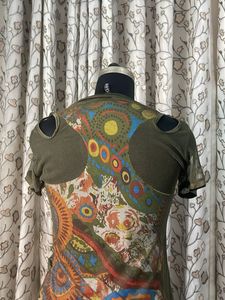 Boho Patterned Short Sleeve Top