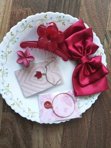 new hair accessories combo red colour