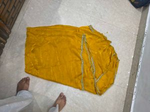 Yellow Kurta sets (sharara) with Sequins Border